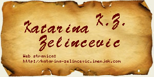 Katarina Zelinčević vizit kartica